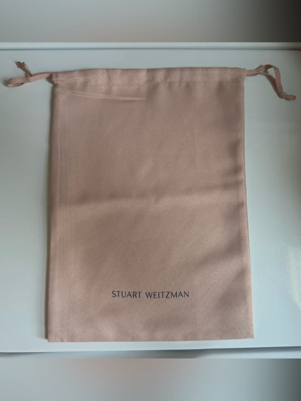 Stuart Weitzman Blush Pink Logo Dust Bag